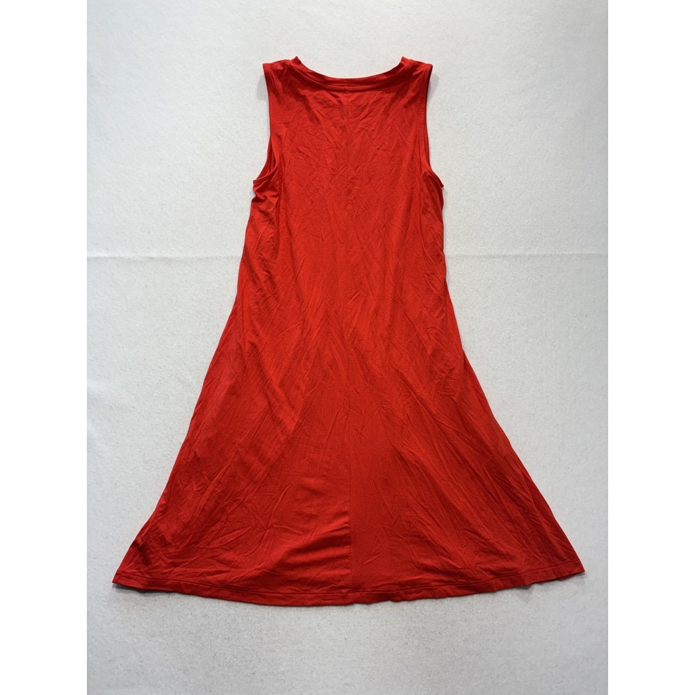 Time And Tru Tank Dress Womens Medium Red Crew Neck Sleeveless Stretch Jersey - Picture 5 of 9